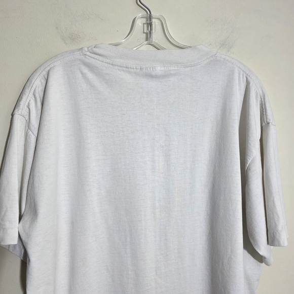 Vintage Hallmark Single Stitch White Tee I Love My Cat Paw Prints Womans Sz XL - Picture 9 of 11